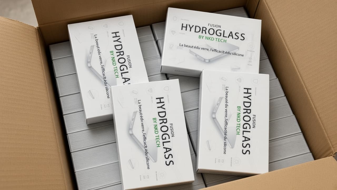 Boîtes Fusion Hydroglass by NKD TECH, film de protection
